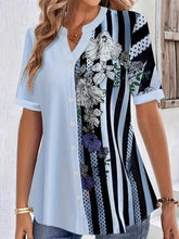 Plus Size Striped Half Sleeve Spring Blouse Women’s Apparel by Zopi / AliExpress