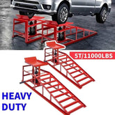 2pcs Heavy Duty Hydraulic Car Ramps 11000lbs Floor Jack Lift Ramps for Oil Changes, Truck Trailer, Home Garage & Auto Repair - GiFTiFY