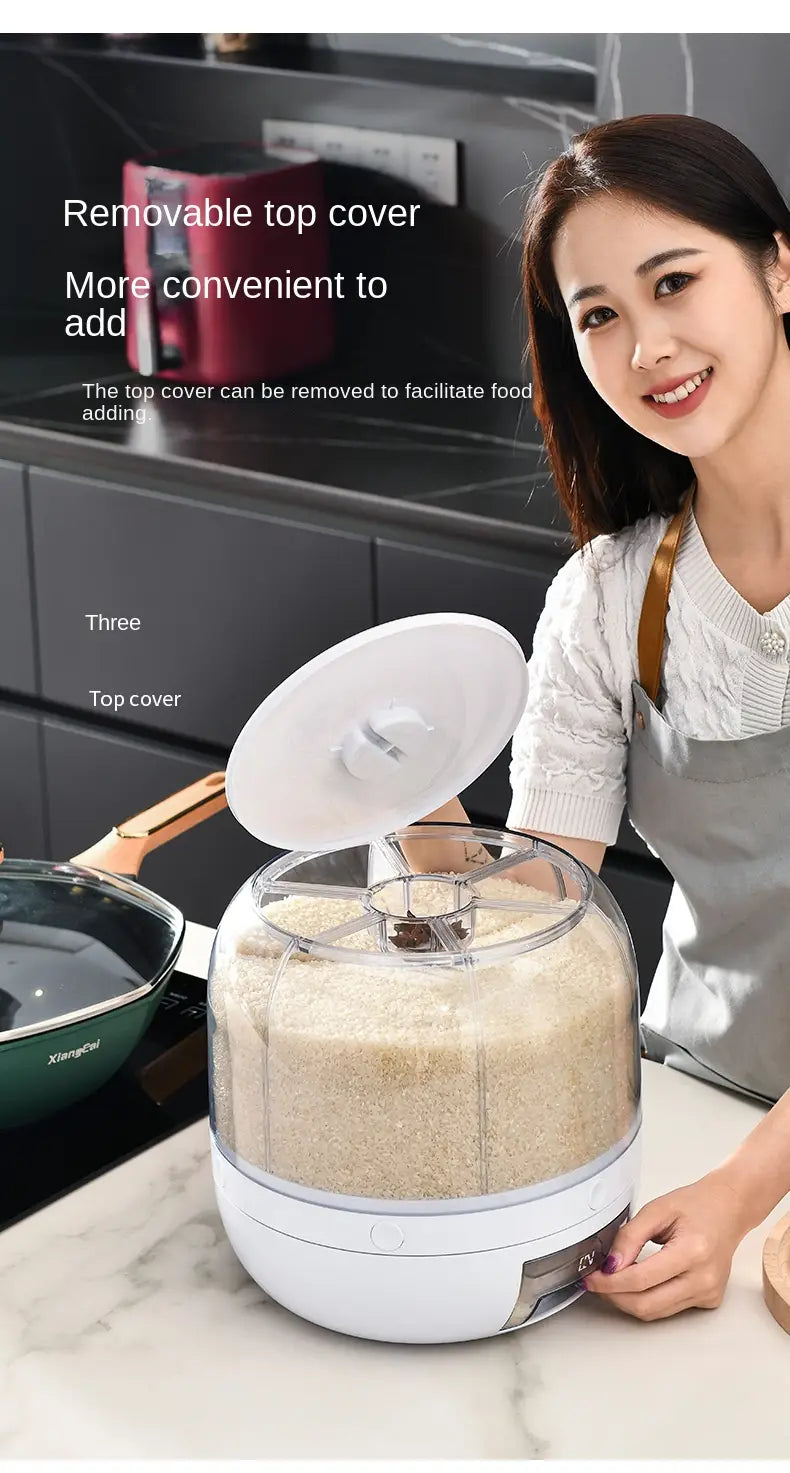 Rotating Rice Dispenser Sealed Dry Cereal