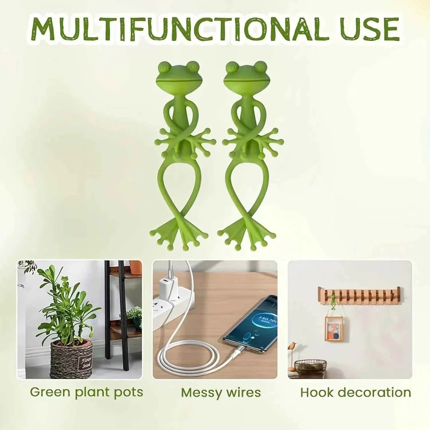 1/2/5pcs Frog Plant Stand Green Frog Plant Supports Cute Stable Support for Small Potted Plants Succulents Planter Decorations by DSERS