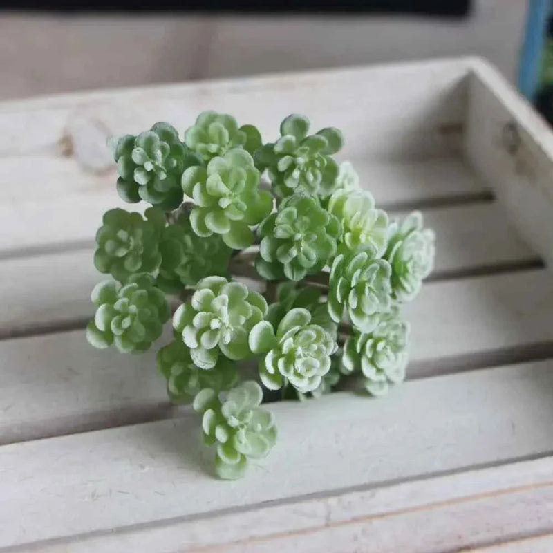 24 Heads Mini Artificial Cactus Plant Plastic Realistic Artificial Succulent Plant Real Touch Micro Landscape Decoration by DSERS