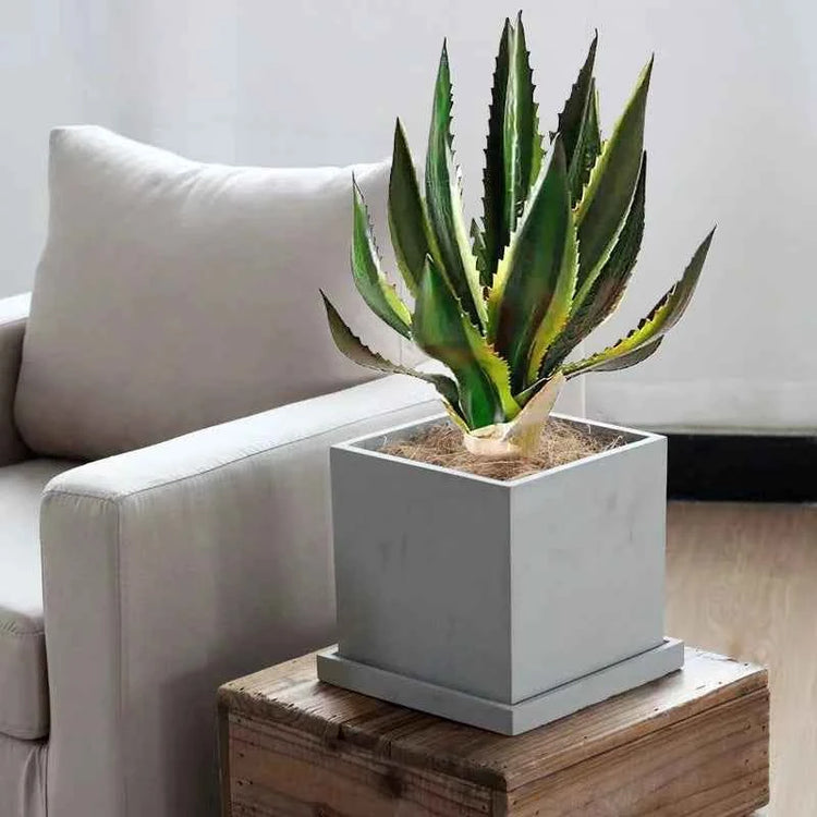 Artificial Aloe Vera Fake Succulents Simulated Agave Green Tropical Leaves Garden Balcony Office Christmas Party Home Deco Plant