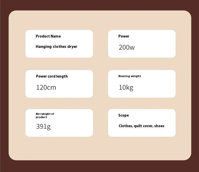 Portable Clothes Dryer Compact Electric Drying Machine for Home Foldable Clothes Dryer Convenient clothing drying in dormitories - GiFTiFY