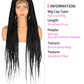 Cornrows Full Lace Braided Wigs Synthetic Knotless Box Braiding Wigs For Black Women 36'' Tribal Box Braids Wigs With Baby Hair GiFTiFY
