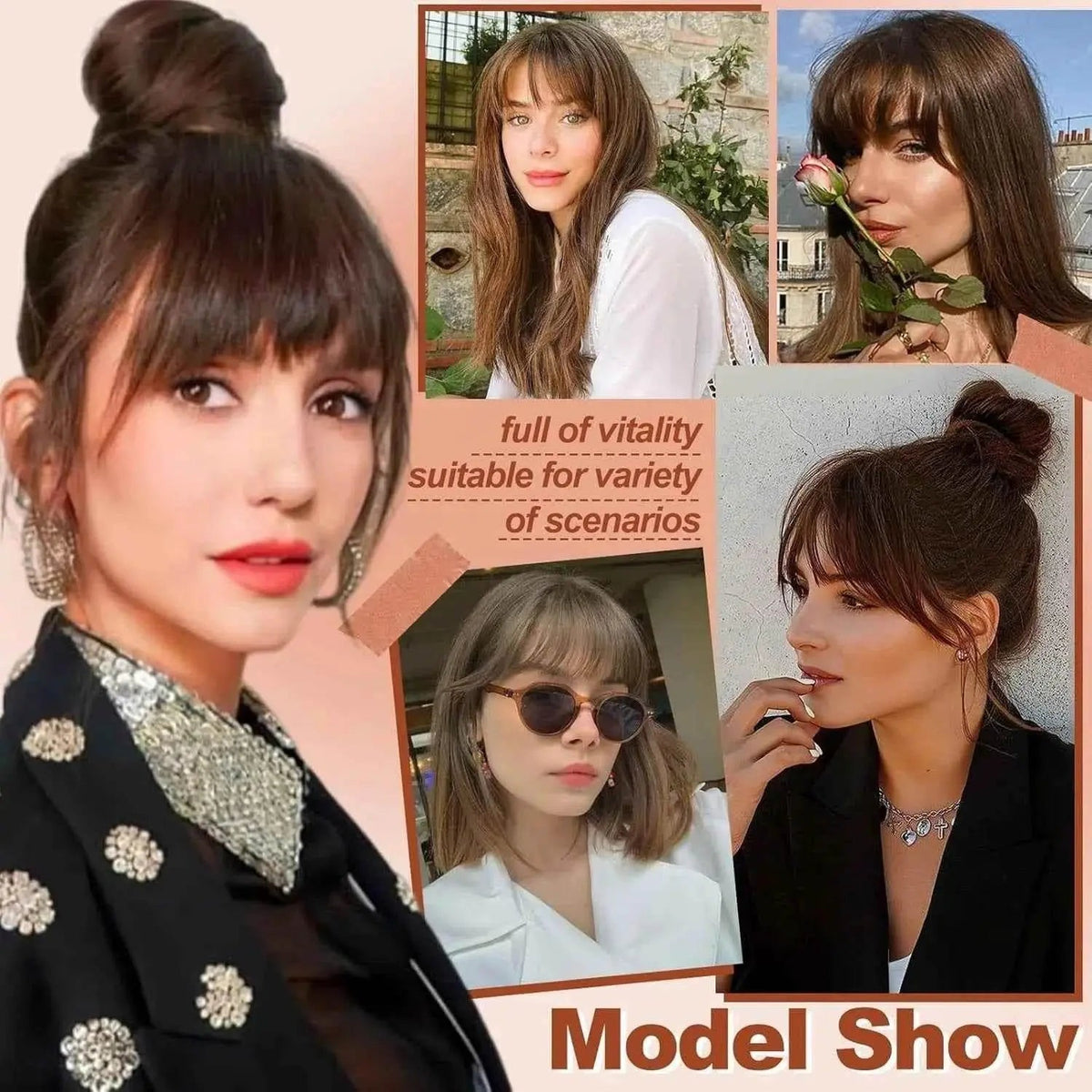 Ombre Light Blonde Clip in Bangs 100% Real Human Hair Bangs human hair wigs with bangs Hair Accessories by Zopi / AliExpress