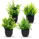 1/4pcs Artificial Plants Potted Green Bonsai Small Tree Grass Plant Pot Ornament Fake Flower for Home Garden Decor Wedding Party - GiFTiFY