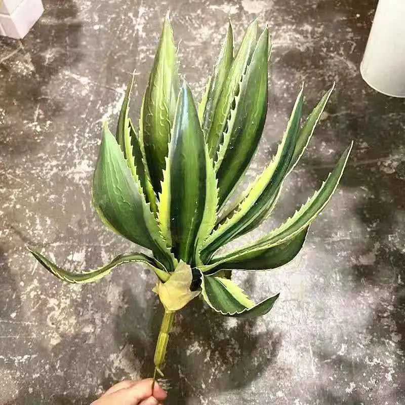 Artificial Aloe Vera Fake Succulents Simulated Agave Green Tropical Leaves by DSERS