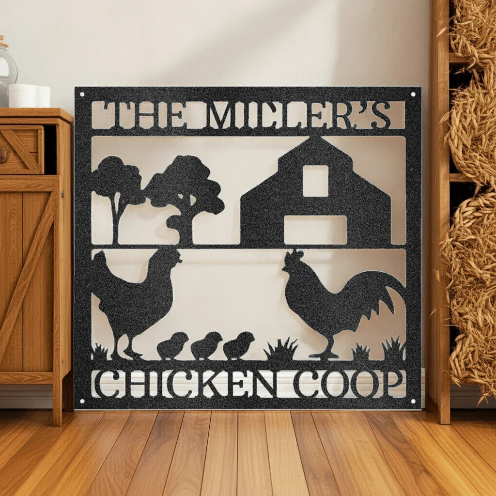 Chicken Coop Personalized Gifts - Custom Metal Sign - GiFTiFY
