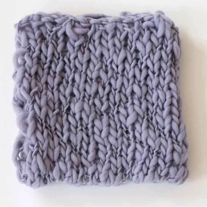 Wool Crochet Newborn Baby Girls Boys Blanket Newborn Photography Props,Crochet Knit Blanket Basket Background Filler 55*55cm - GiFTiFY