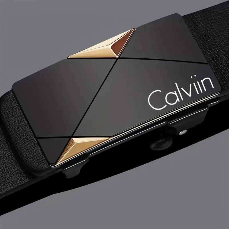 Stylish Men's PU Leather Belt - Fashion Belts for Daily Life, Leisure, Party, Festival, Work, and Business Automatic Buckle DSERS