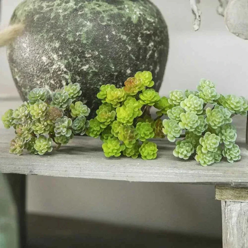 24 Heads Mini Artificial Cactus Plant Plastic Realistic Artificial Succulent Plant Real Touch Micro Landscape Decoration by DSERS