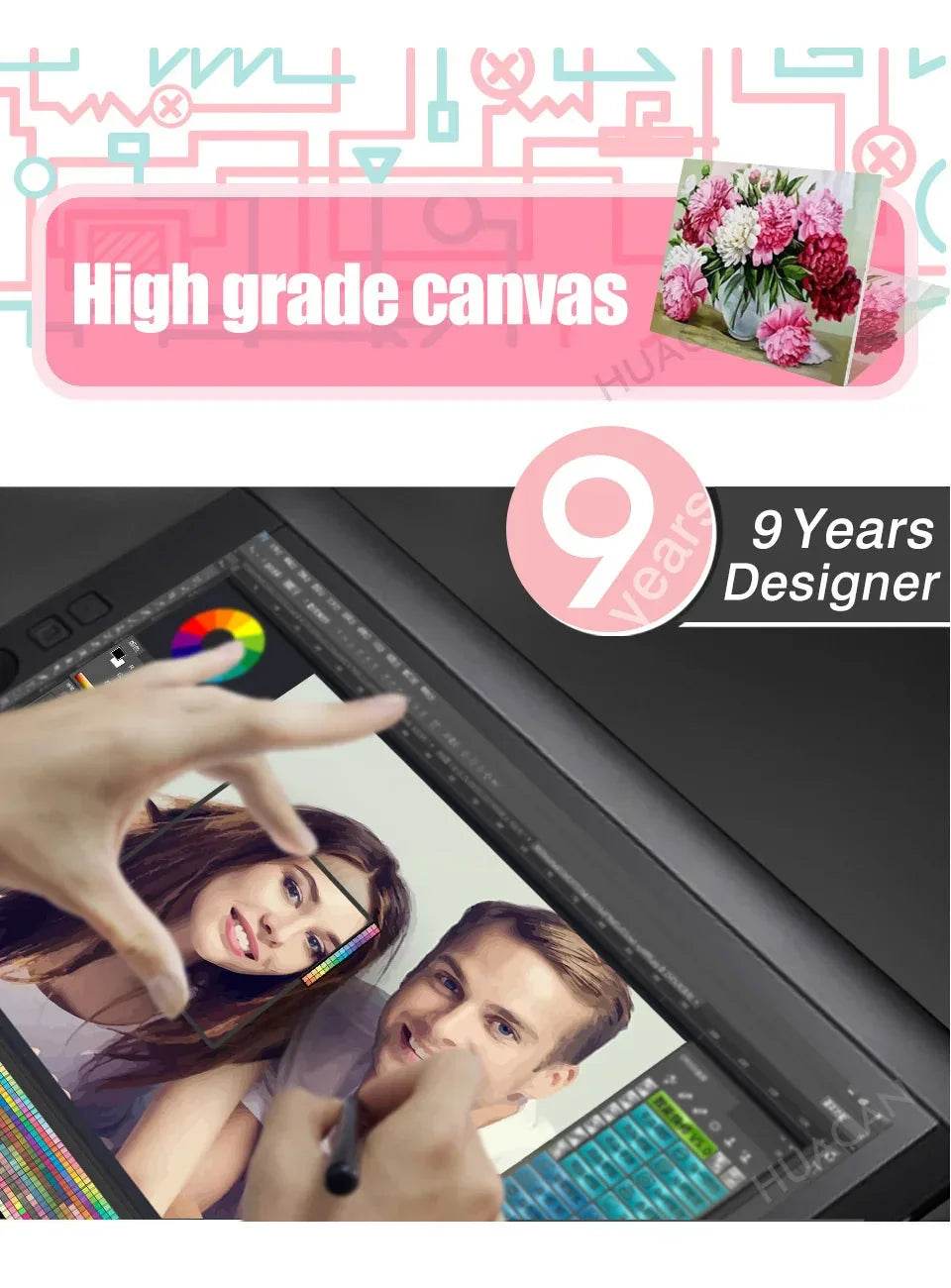 HUACAN Custom Photo Paint By Numbers Pets Child Diy Kit Picture For Living Room Home Decoration - GiFTiFY