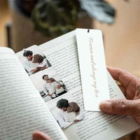Custom Photo Bookmark Personalized Book Marks with Tassel Personalized Engraved Text Color