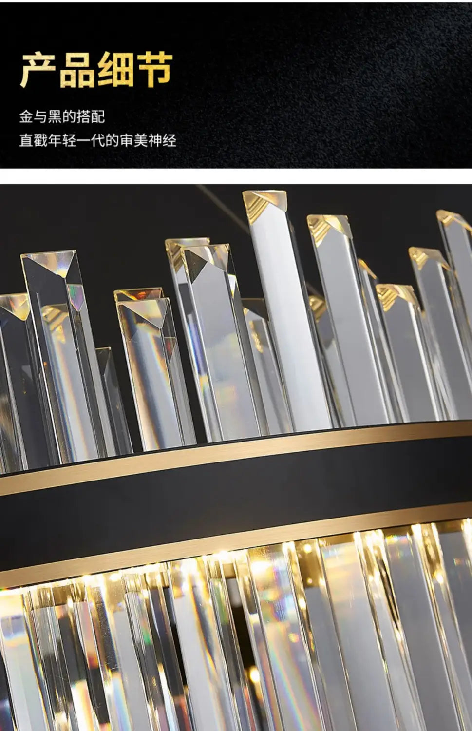 Gold Dia 80cm Crystal Ceiling Pendant Luxury Modest Crystal Chandelier Round Crystal Chandelier