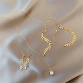 Romantic Double Heart Jewelry Set for Brides - GiFTiFY