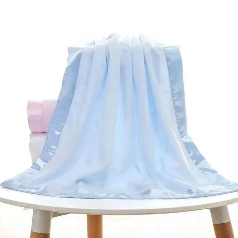 Kids Blankets Solid Satin Quilt Flannel Kids Blanket Soft Boys Girls Swaddle Wrap Infant Stroller Cover Kids Blanket - GiFTiFY