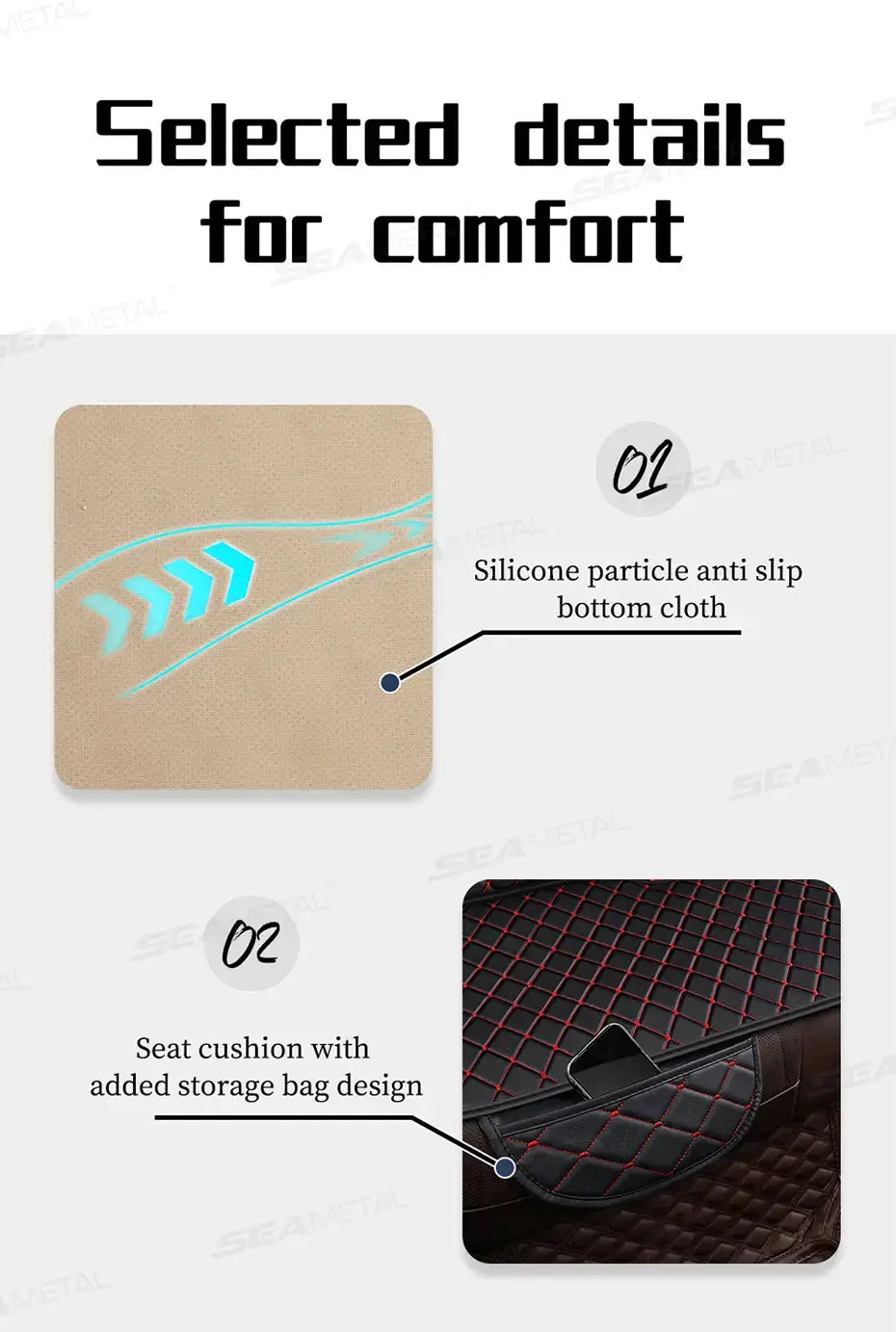 Black Quilted Leather Car Seat Covers