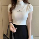 Elegant Turtleneck Summer Blouse for Women - GiFTiFY