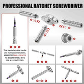 VMAN Precision 66in1 magnetic ratchet screwdriver set Detachable T - handle magneticizer Fix furniture, electronics & glasses - GiFTiFY