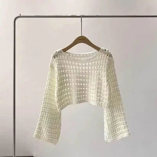 Boho Crochet Knit Crop Top for Summer Beach - GiFTiFY