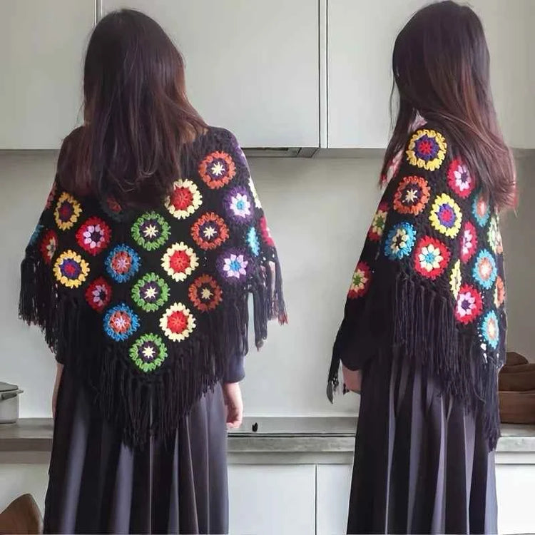 Mix Colors Handmade Crochet Doilies Suit Square Flower Piece Clothing Pocket Coaster Bag Tablecloth DIY Jewelry 6cm