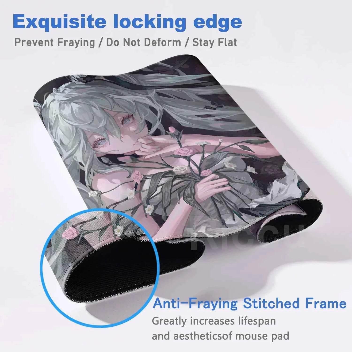Large Gaming Mouse Pad Hatsune M-miku Mousepad PC Gamer Desk Mat Office Decoration Mouse Mat E-Sports Playmat Game Accessories - GiFTiFY