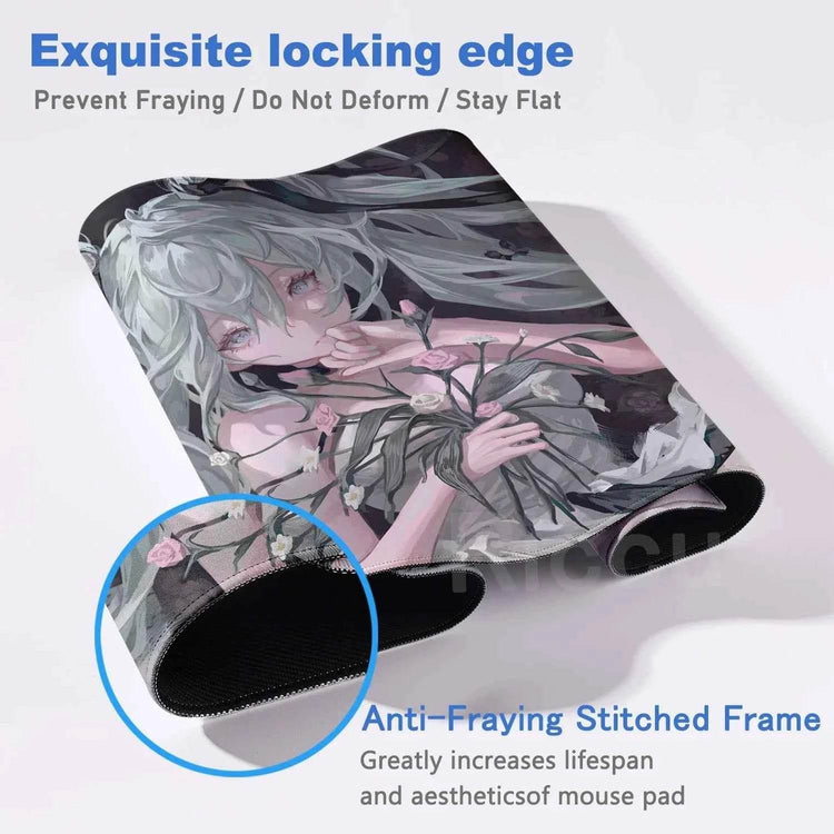 Large Gaming Mouse Pad Hatsune M-miku Mousepad PC Gamer Desk Mat Office Decoration Mouse Mat E-Sports Playmat Game Accessories - GiFTiFY