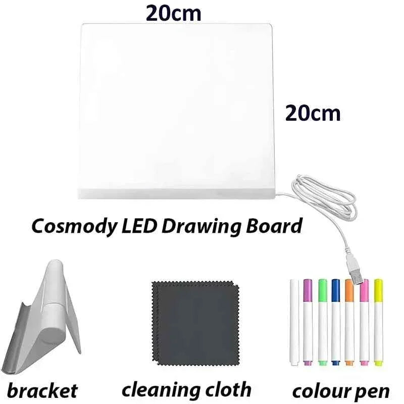 LED Acrylic Drawing Board DIY Erasable Luminous Kids Toys by DSERS/ https://www.aliexpress.us/item/3256808438306553.html?supplyId=159831080&gatewayAdapt=glo2usa4itemAdapt