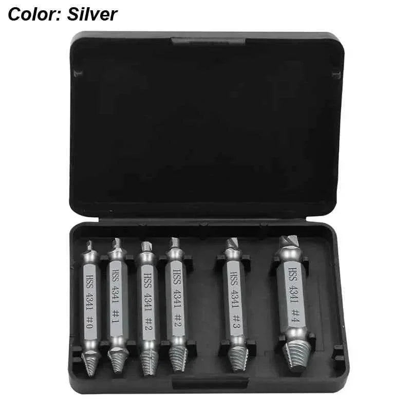 Damaged Screw Extractor Set HSS Drill Bit Stripped Broken Remover Small Easily Quickly Take Out Kit Easy Demolition Power Tools - GiFTiFY