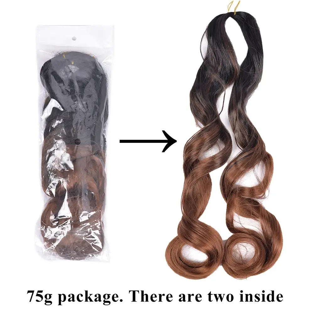 French Curly Braiding Hair 14Inch Synthetic Curly Braiding Hair Pre Stretched Loose Wavy Curl Braiding Hair Extensions