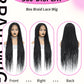Synthetic Small Square Cornrows Braided Wigs Full Lace Knotless Box Braids Wig For Black Women 36 Inch Locs Goddess Braiding Wig GiFTiFY