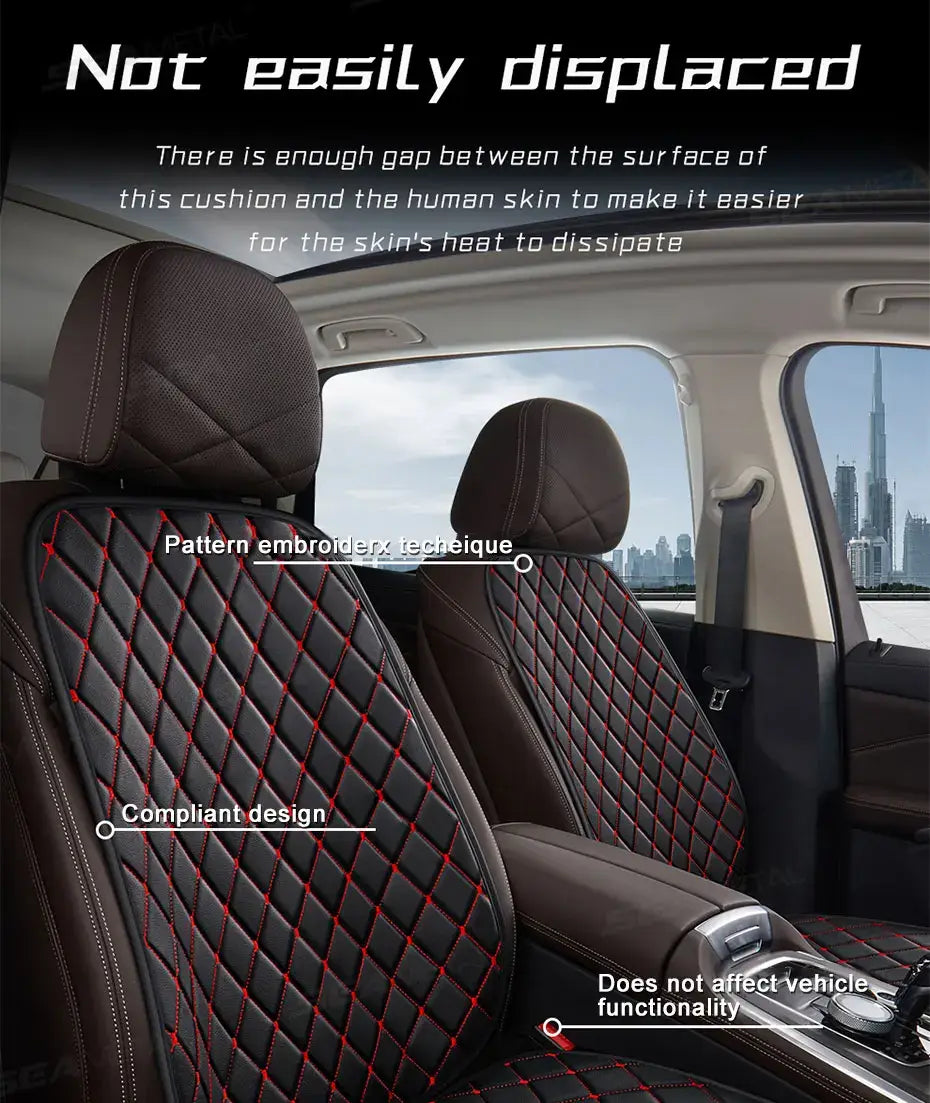 Black Quilted Leather Car Seat Covers
