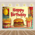 Quick Food Theme Birthday Party Decoration Hamburger French Fries Pizza Background Banner Photography Backdrop Supplies Kid Gift - GiFTiFY