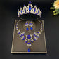 Gorgeous Pink Crystal Tiaras Bridal Jewelry Sets for Women Crown Flowers Choker Necklace Sets Wedding Bride Costume Jewelry Set GiFTiFY