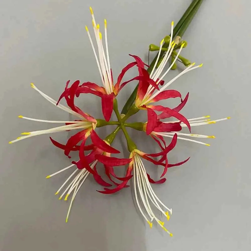 60cm Artificial Higanbana Flower Branch Handmade by DSERS