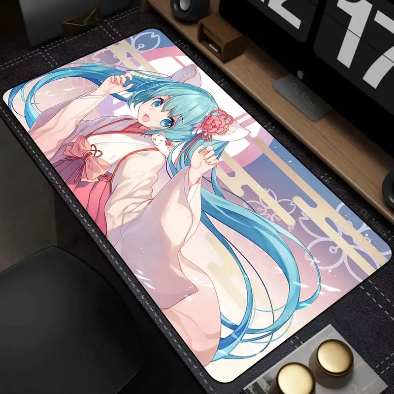 Popular virtual diva H-Hatsune Cute Miku Mouse Pad Mouse pads by DSERS