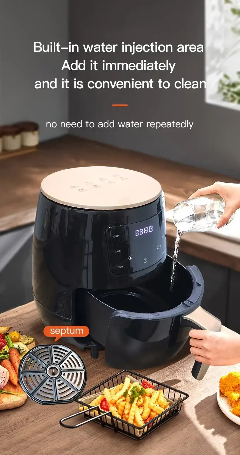 6L Air fryer Multi-functional intelligent touch screen oven Large capacity Electro mechanical deep fryer for home