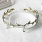 Luxury Crystal Crown Bridal Hair Accessories Wedding Rhinestone Waterdrop Leaf Tiara Crown Headband Frontlet Brides Hair Jewelry GiFTiFY