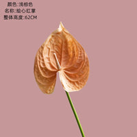 10-Piece PU Artificial Anthurium Bouquet for Wedding Decor