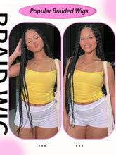 Tribal Synthetic Cornrow Braided Wigs Full Lace Wig 36Inches Knotless Jumbo Knotless Box Braids Wig Square Part For Black Women - GiFTiFY