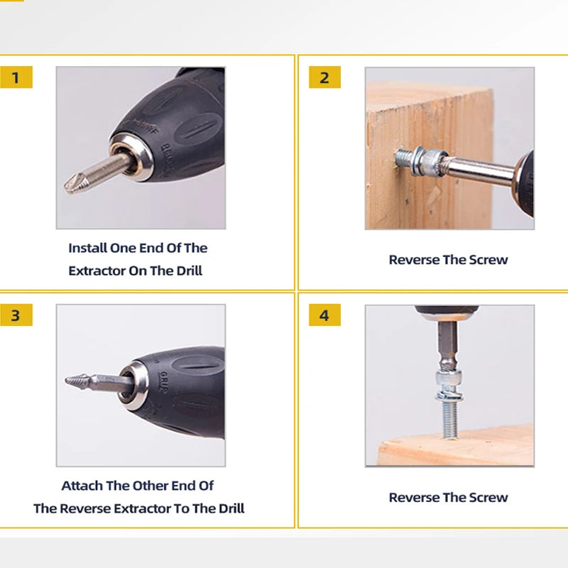 Extractor Double Head Screw Slide Tooth Removal Tool S2 Screwdriver Screwdriver Screwdriver Head Broken Wire Set GiFTiFY