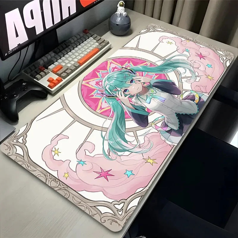 Mouse Pad Kawaii Neon M-miku Gaming Mousepad DSERS