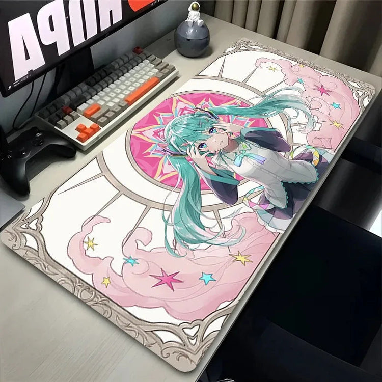 Mouse Pad Kawaii Neon M-miku Gaming Mousepad DSERS