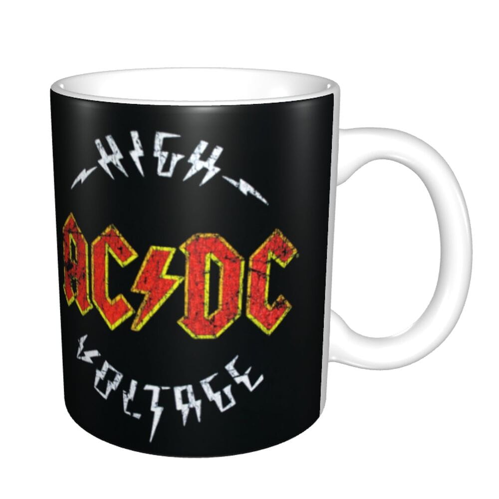 AC DC Heavy Metal Music Mugs Personalized Australian Rock Band Coffee Ceramic Mug Creative Gift Outdoor Work Camping Cup