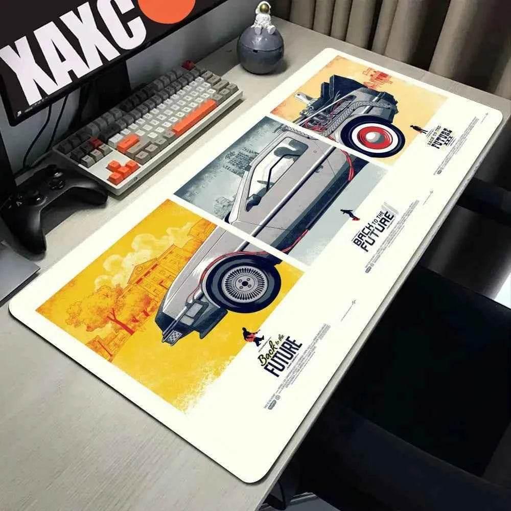 Back To The Future Large Mouse Pad 90x40cm Computer Mousepad Big Keyboard Mat Car Table Carpet Big Desk Mats Rubber Rugs - GiFTiFY
