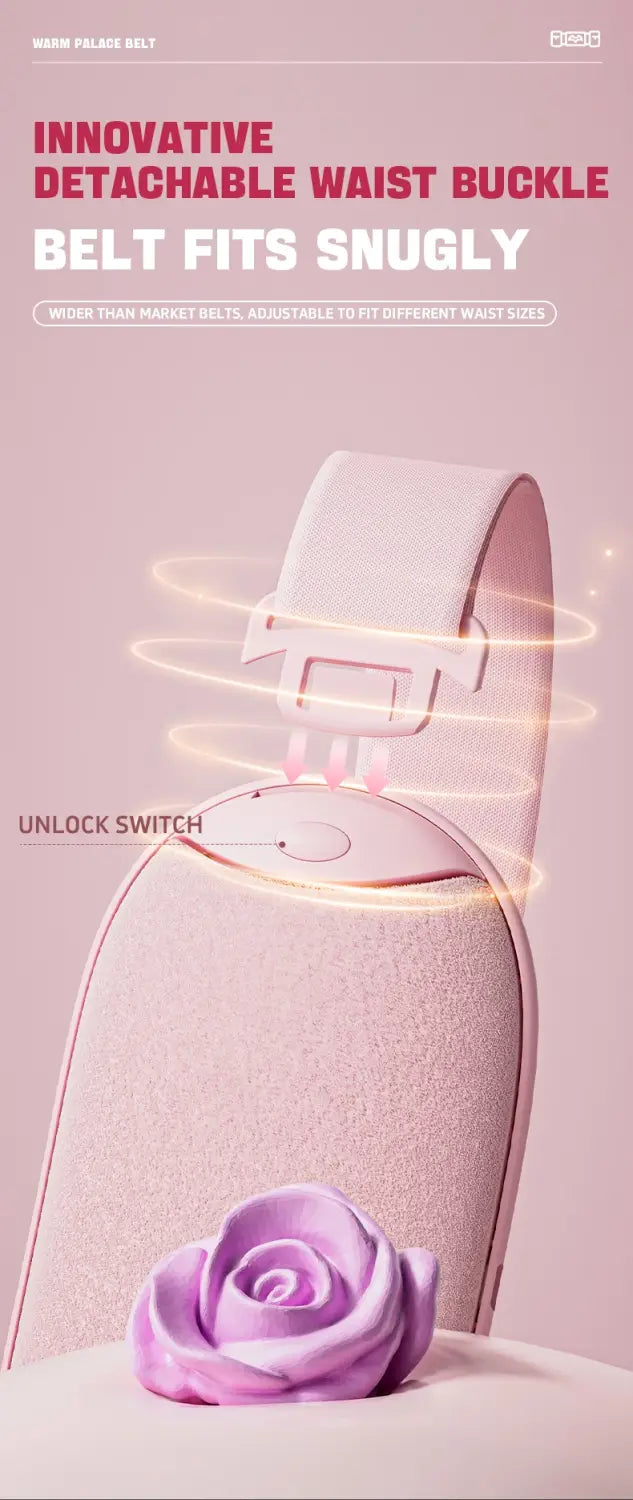 Electric Period Cramp Massager Vibrating Heating Pad Belt for Menstrual Colic Relief Pain Waist Abdominal Warm Palace