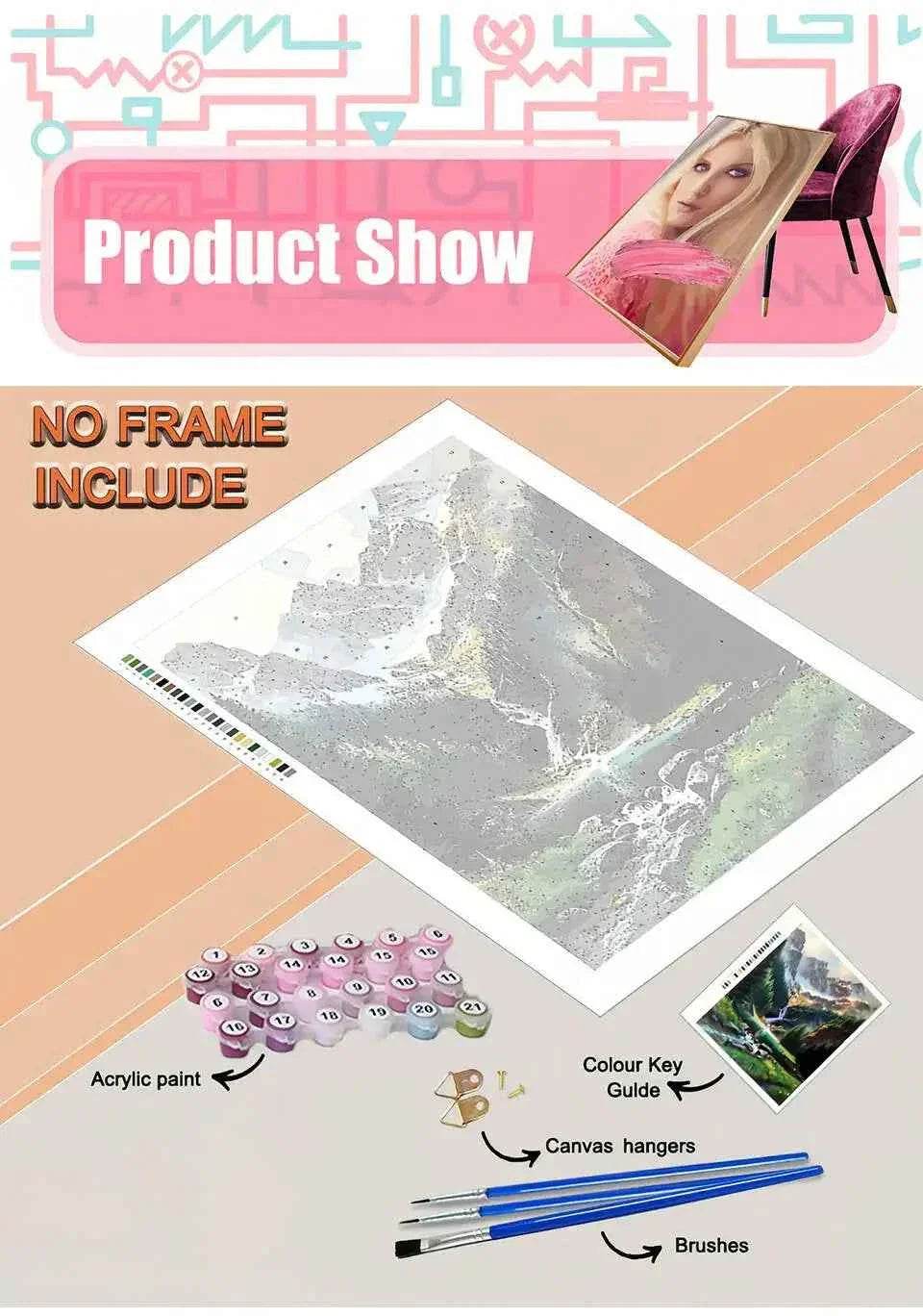 DIY Digital Oil Painting Cat Flower Paint By Numbers Animal Kitten Handpainted Acrylic Paint On Canvas Home Bedroom Wall Artwork - GiFTiFY