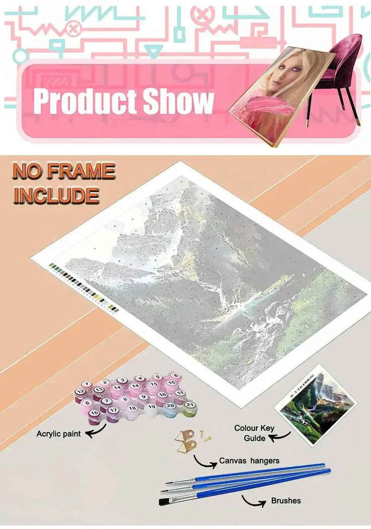 DIY Digital Oil Painting Cat Flower Paint By Numbers Animal Kitten Handpainted Acrylic Paint On Canvas Home Bedroom Wall Artwork - GiFTiFY