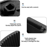 Hot Sell Adjustable Two-Jaws Oil Filter Wrench Filter 60-80mm Filter Wrenches Remover Steel Fuel Cast Two-Claw Disassembly Tools