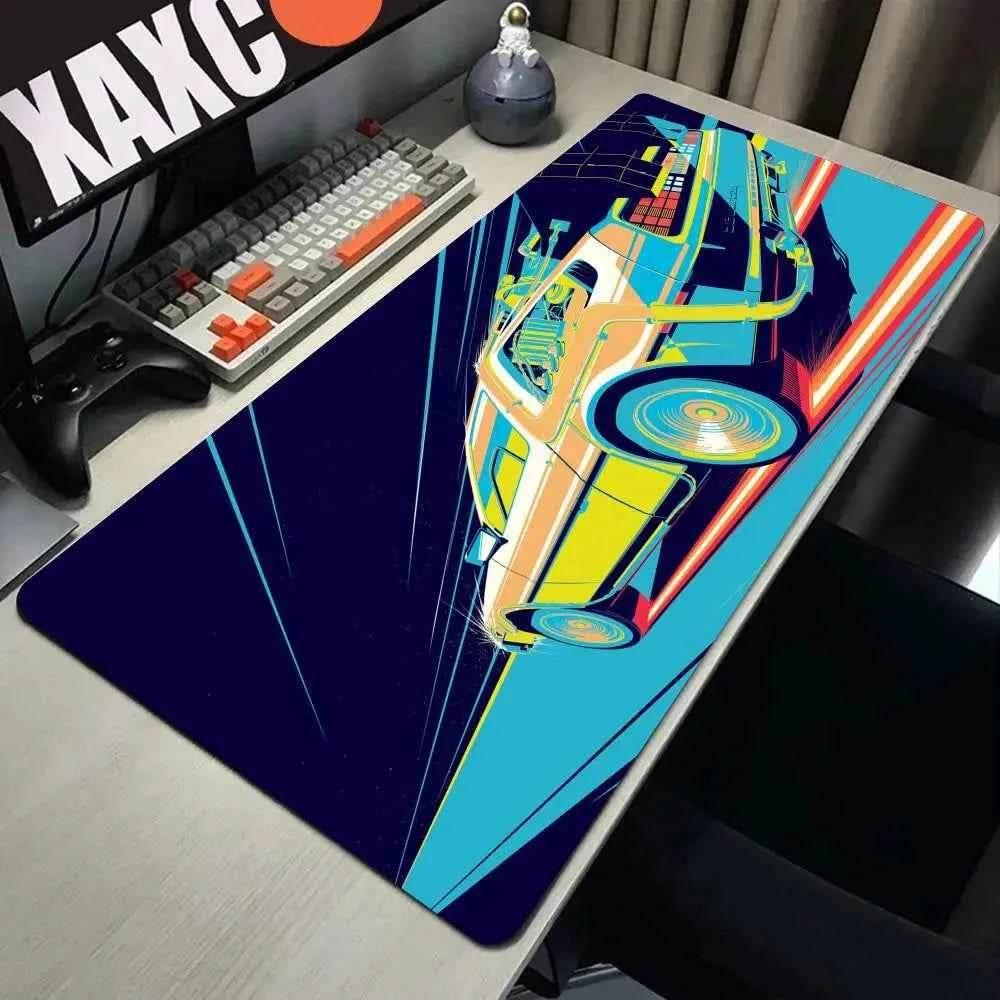 Back To The Future Large Mouse Pad 90x40cm Computer Mousepad Big Keyboard Mat Car Table Carpet Big Desk Mats Rubber Rugs - GiFTiFY